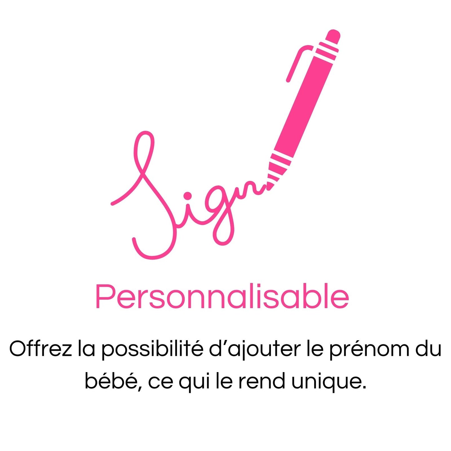 Attache tétine nom personnalisé - Idée Cadeau naissance