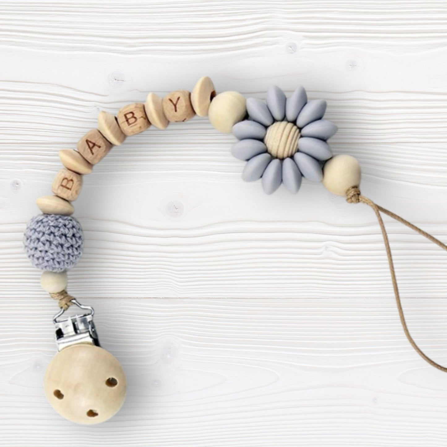 Attache tétine nom personnalisé - Idée Cadeau naissance