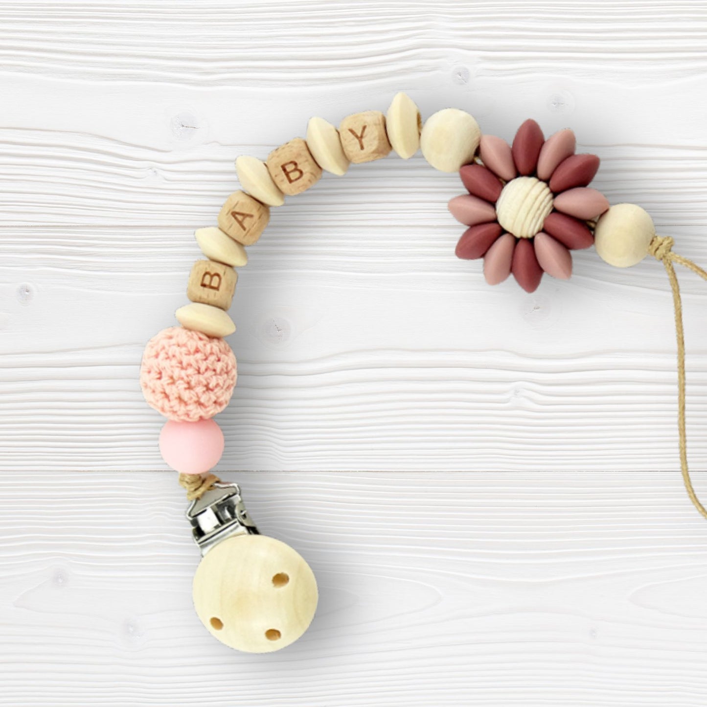 Attache tétine nom personnalisé - Idée Cadeau naissance
