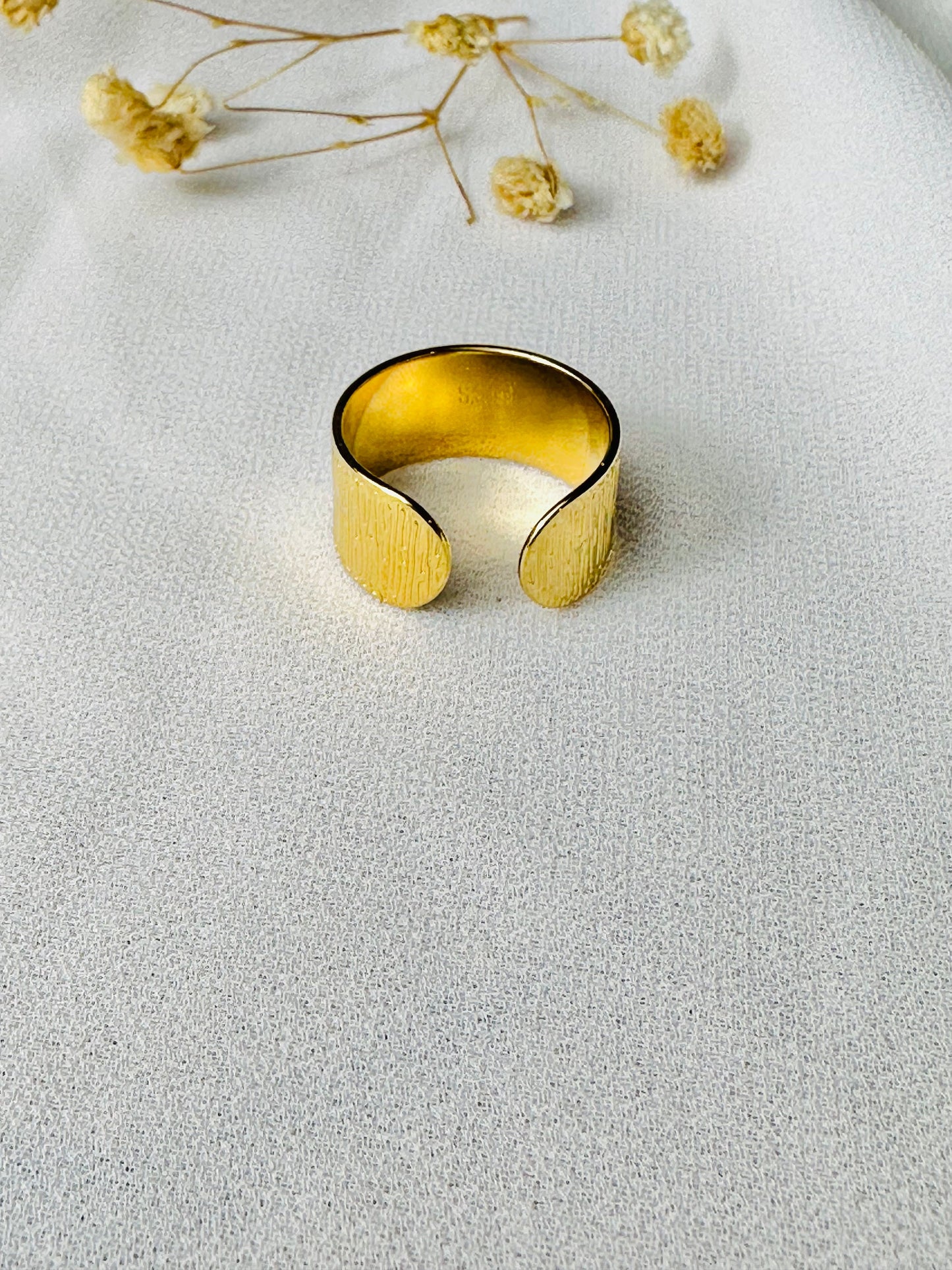 MOSAIC adjustable stainless steel ring for women - thick golden ring with colorful squares - Gift idea - boho jewelry for women.