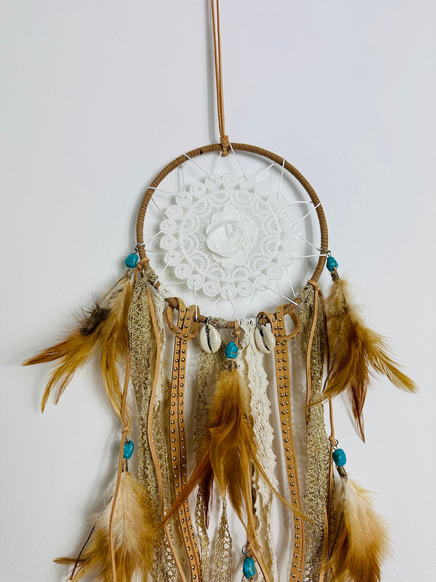 Attrape rêves boho décor à plumes