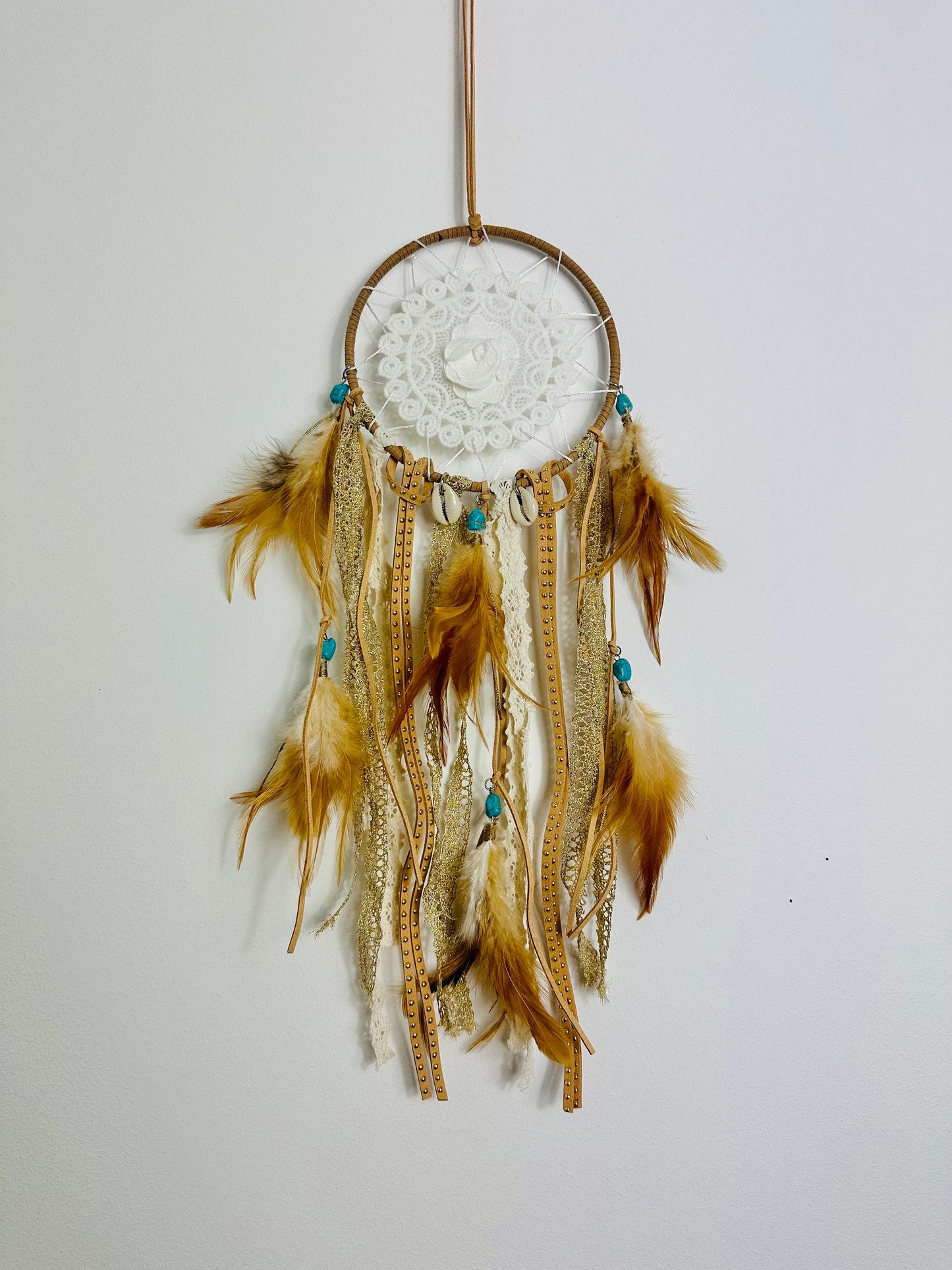 Attrape rêves boho décor à plumes