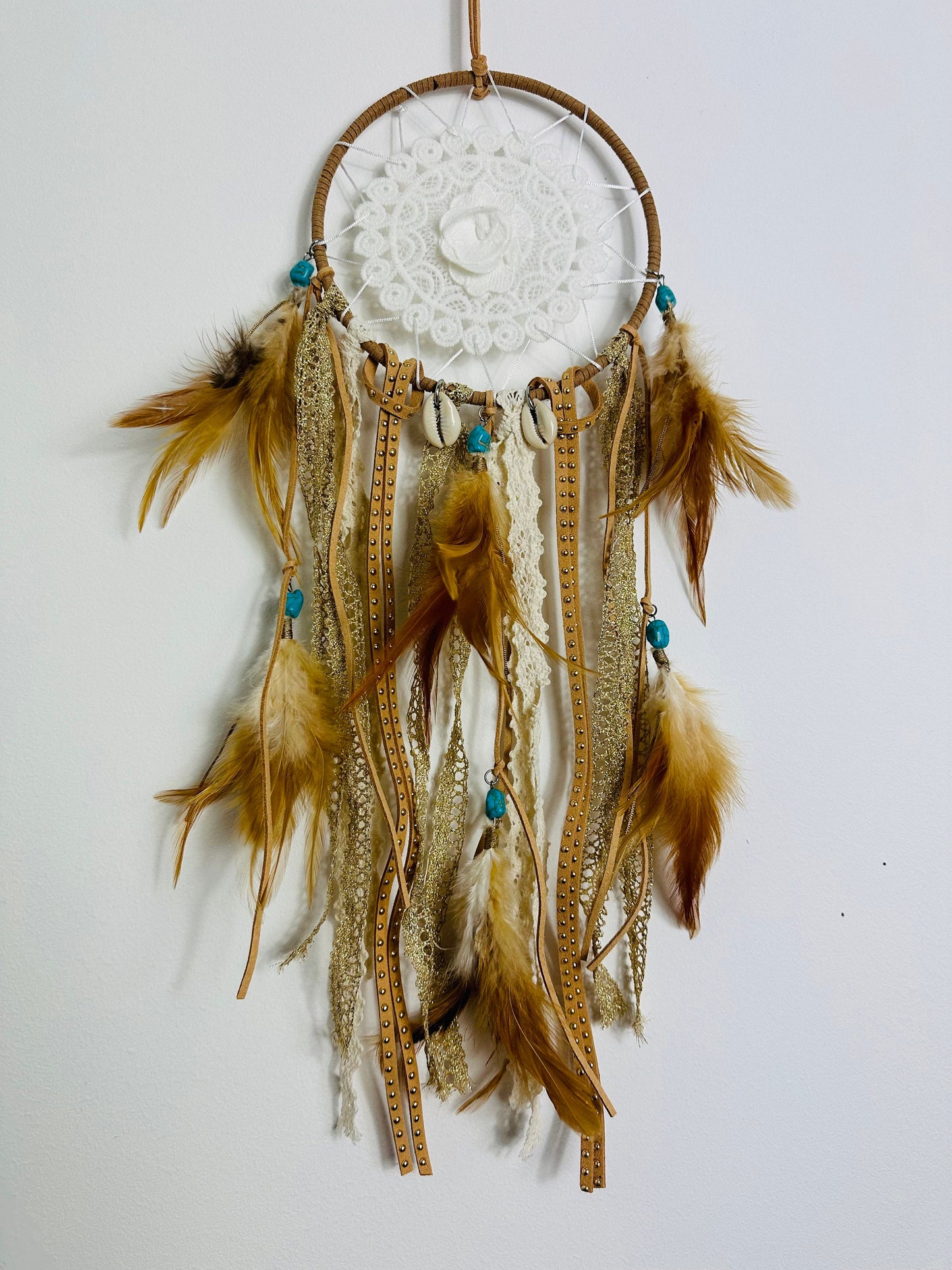 Attrape rêves boho décor à plumes