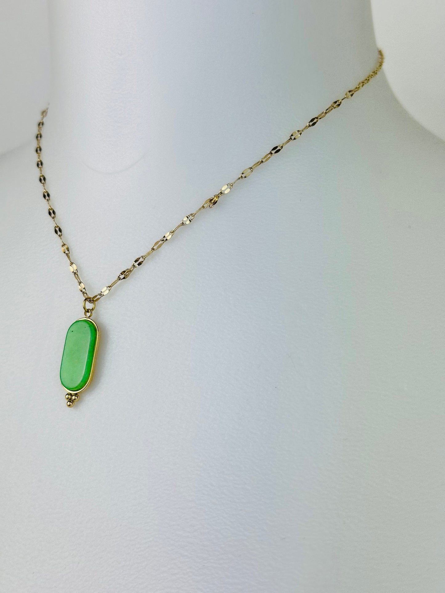 Collier AGATE VERTE
