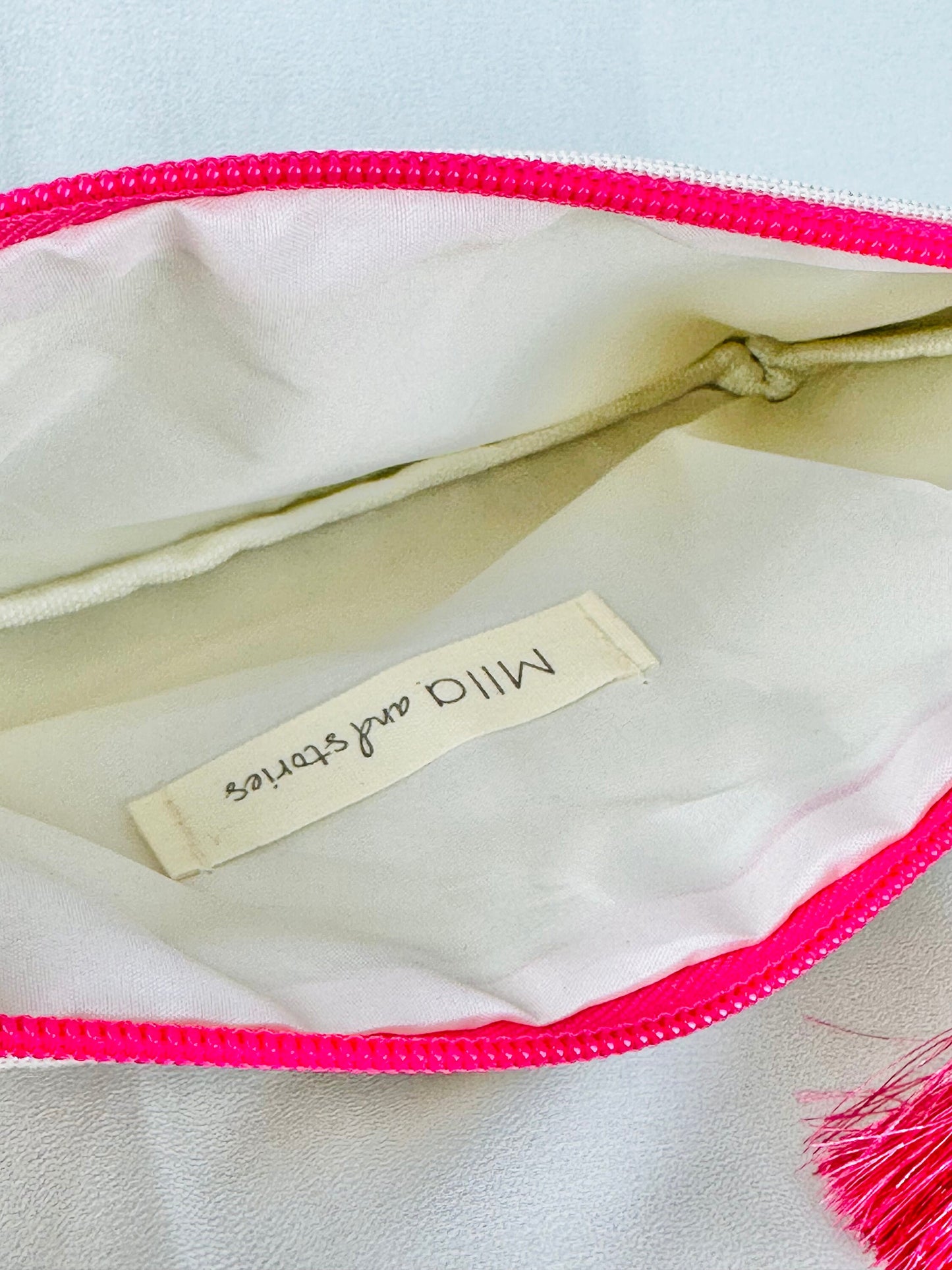 Wonderful toiletry bag | Fuchsia Glitter makeup bag | Pompom | Mother's Day gift idea