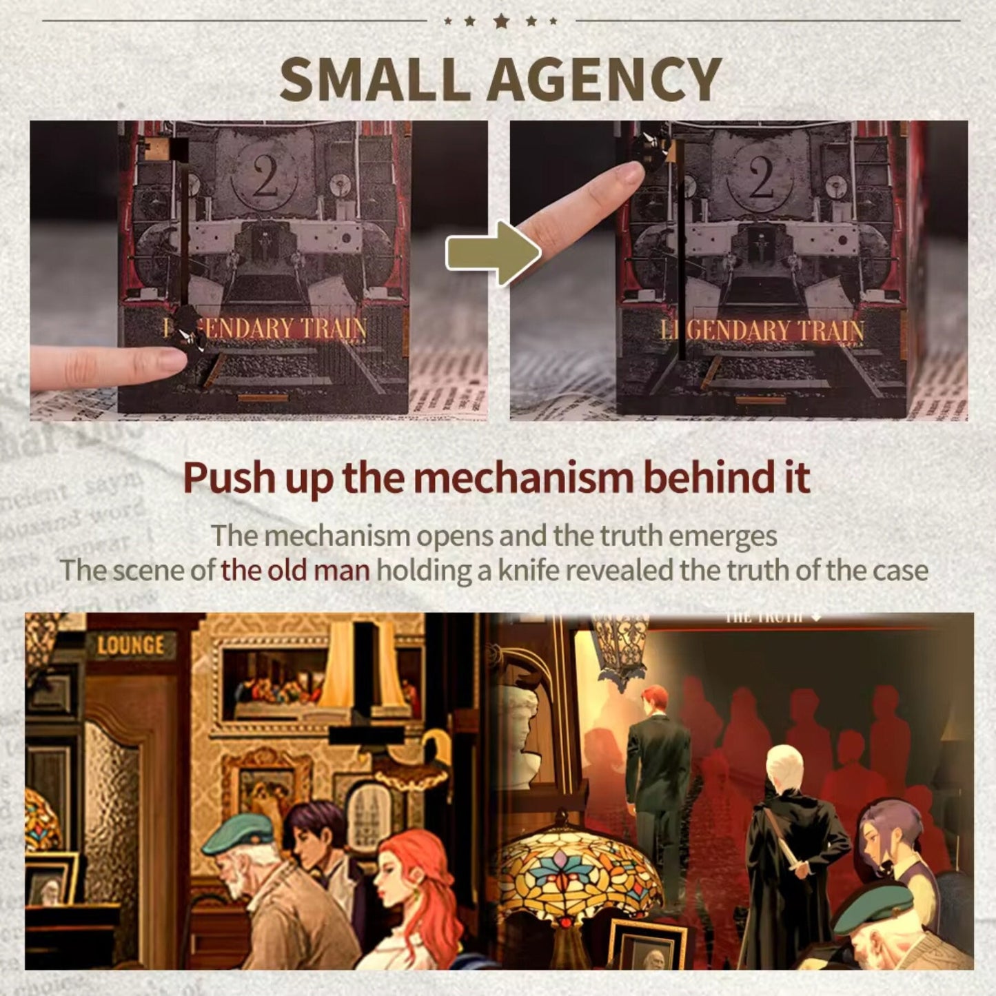 Mystery Case Book nook | Enquête de meurtre | Décoration d’étagère style anime | Book ends | Puzzle miniature 3D en bois à assembler | Cadeau parfait