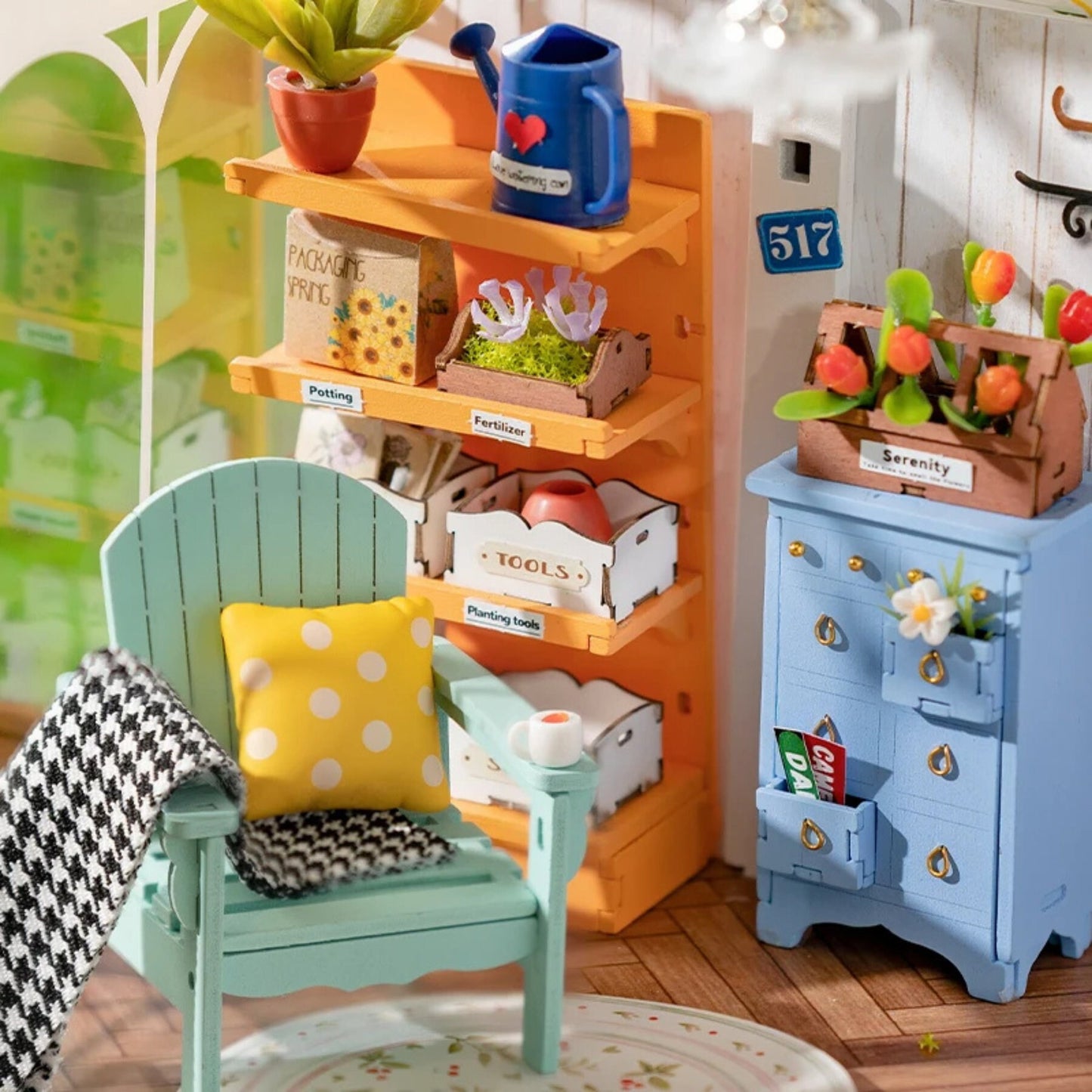 Maison de Jardin en Bois | Dollhouse décoration | Meubles miniatures | Puzzle Maison en Bois 3D DIY Miniature | Décoration d’intérieur | Cadeau pour adolescents et adultes.