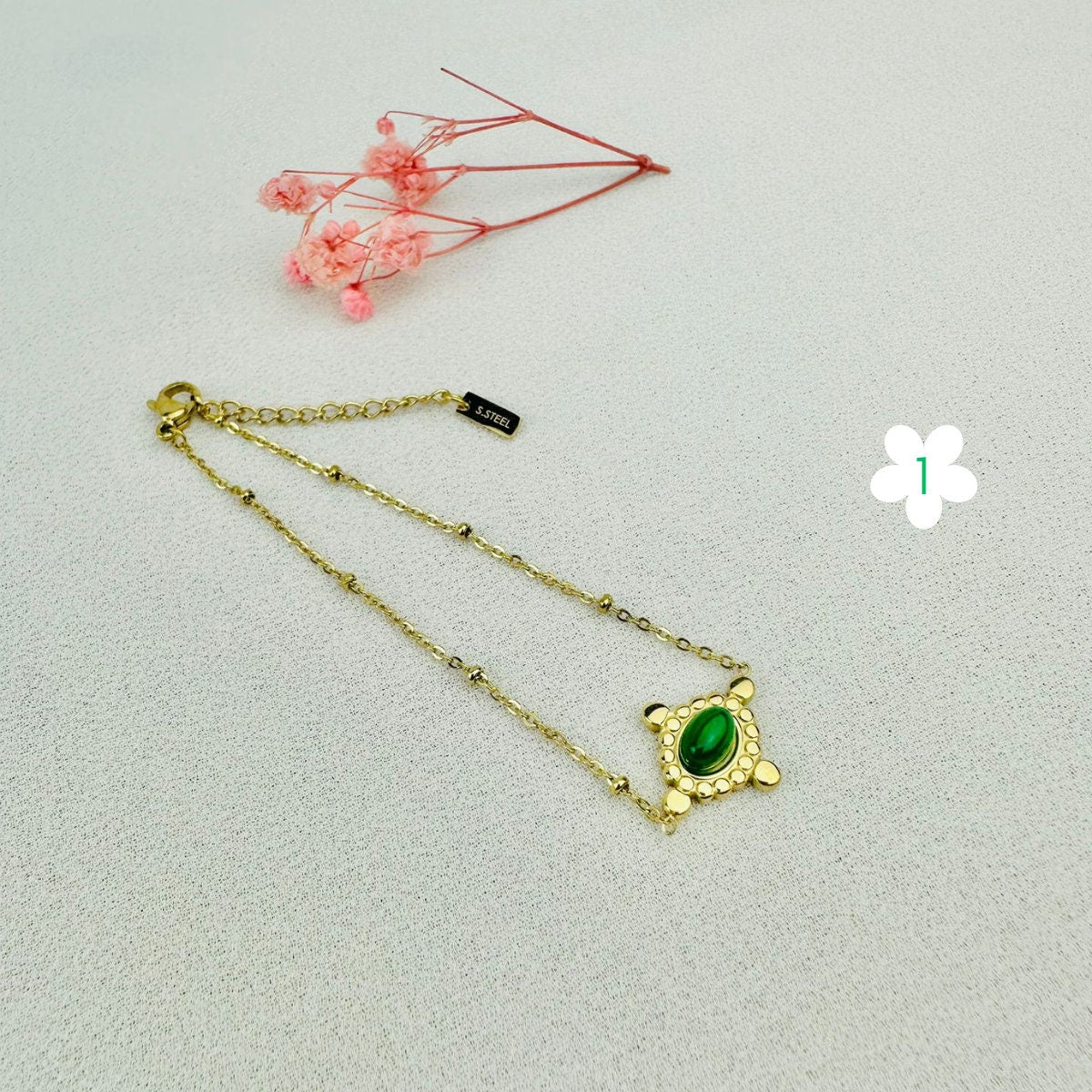 Bracelets en acier inoxydable | Pierres semi précieuses