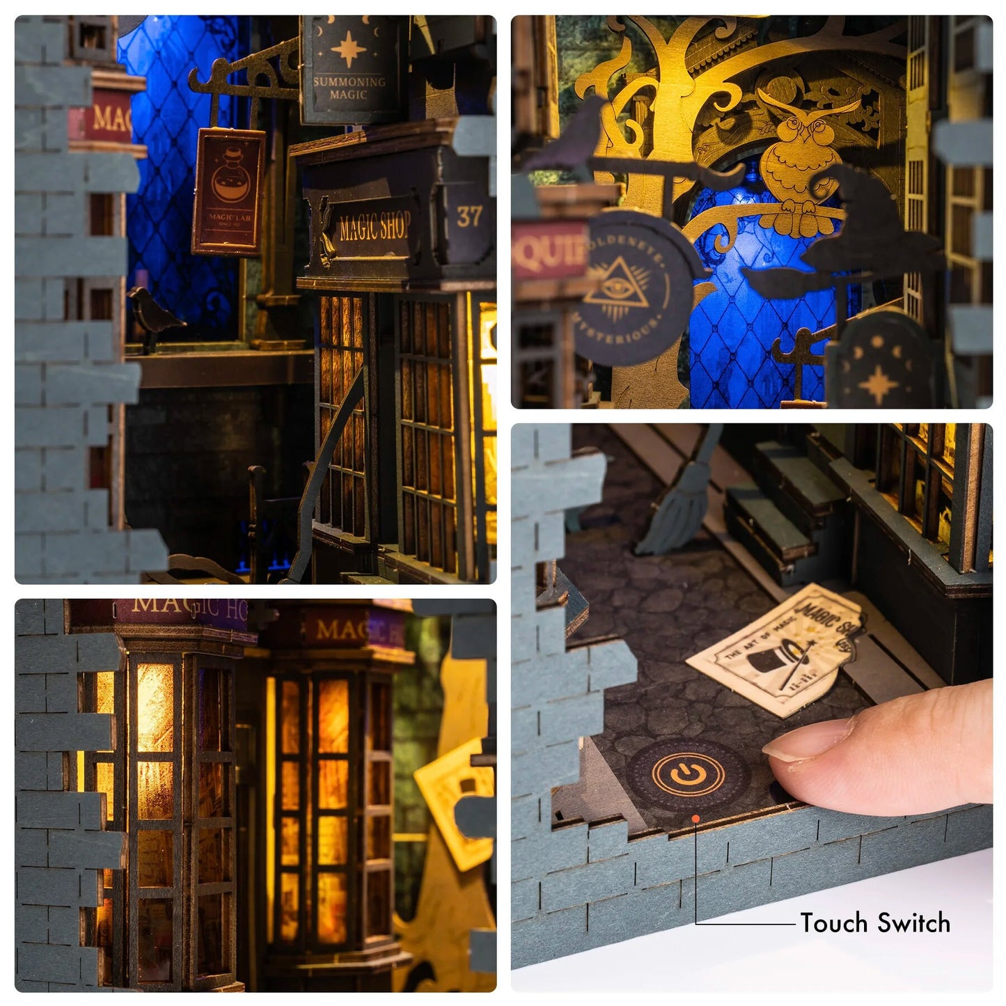 Book nook Enchantment House | Maison magique | Décoration d’étagère | Miniature en bois à assembler soi-même | Cadeau parfait pour lui et elle.