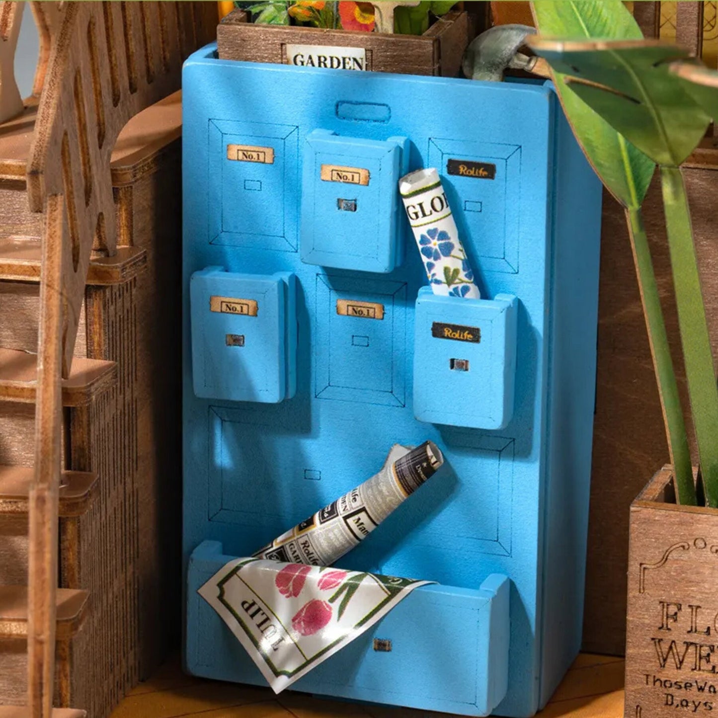 Book nook Kit Lovely Garden House | Décoration d’étagère | Serre-livres | Puzzle miniature 3D en bois à assembler soi-même | Décoration d’intérieur | Idée cadeau mignonne.