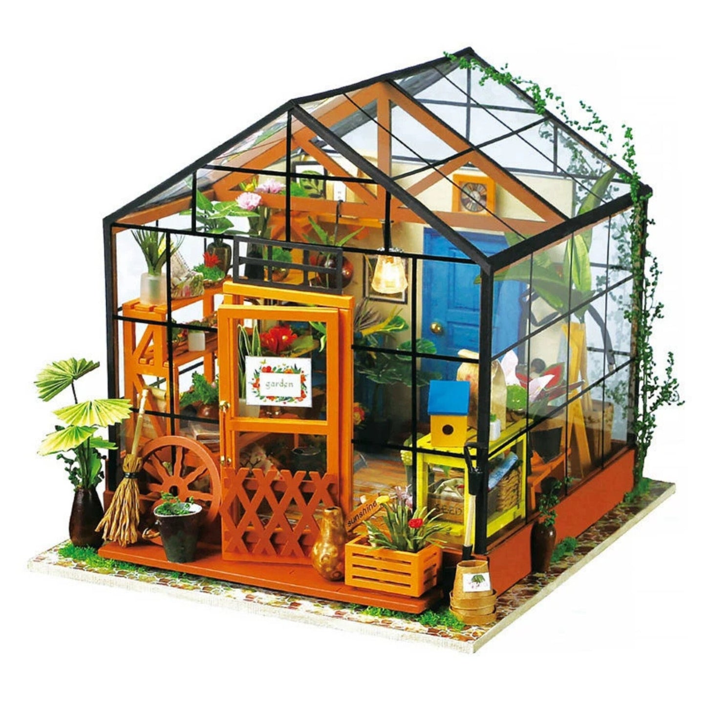 Adorable Serre en bois | Décoration de maison de poupée | Mini meubles | Puzzle miniature 3D en bois à assembler soi-même | Décoration intérieure | Cadeau pour ados & adultes.