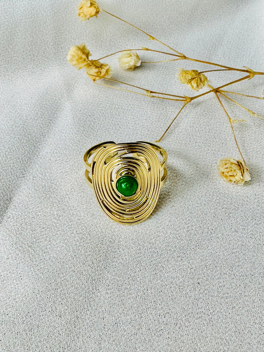 bijou acier inoxydable, bijoux en acier inoxydable, bijoux inoxydables, bijoux acier inoxydable doré, bague acier inoxydable doré, bague acier inoxydable doré, bagues inoxydables femme, site de bijoux acier inoxydable, bague ovale, bague avec pierre verte