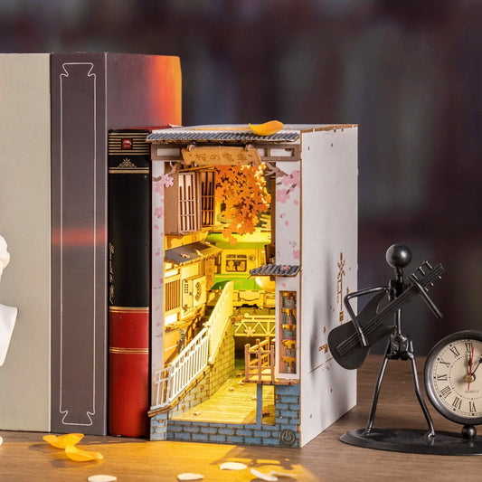 Japanese Sakura Book nook | Sakura Train | Bookshelf decoration | DIY Wooden Miniature| Perfect gift for him & her.