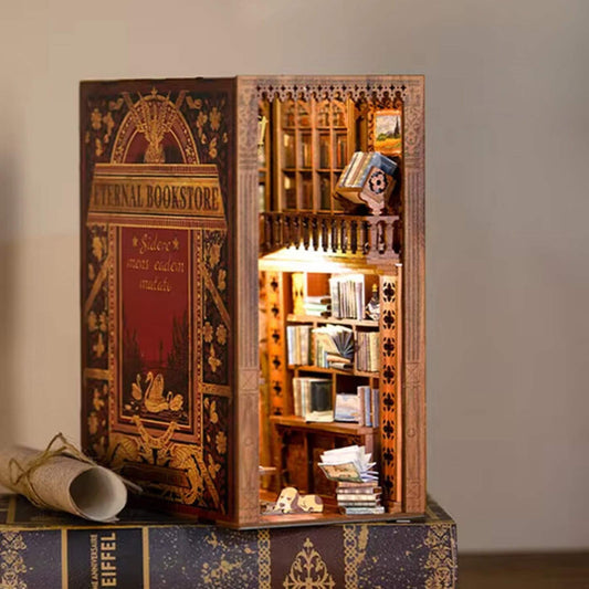 Cosy ancient Library Book nook | eternal book store themed booknook | Bookshelf decoration | Library Miniature| Cute gift for him and her.