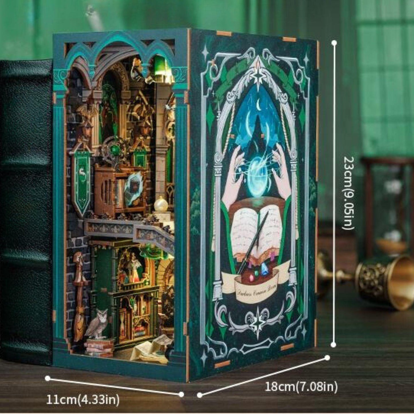 Magic Book Nook: 3D Wooden Puzzle Miniature Bookshelf Insert