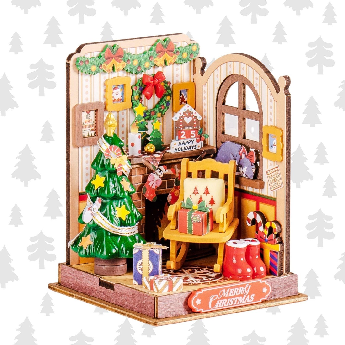 Chrismtas Book nook | Magical christmas | holiday Bookshelf decoration | DIY Wooden Miniature| Perfect gift for christmas.