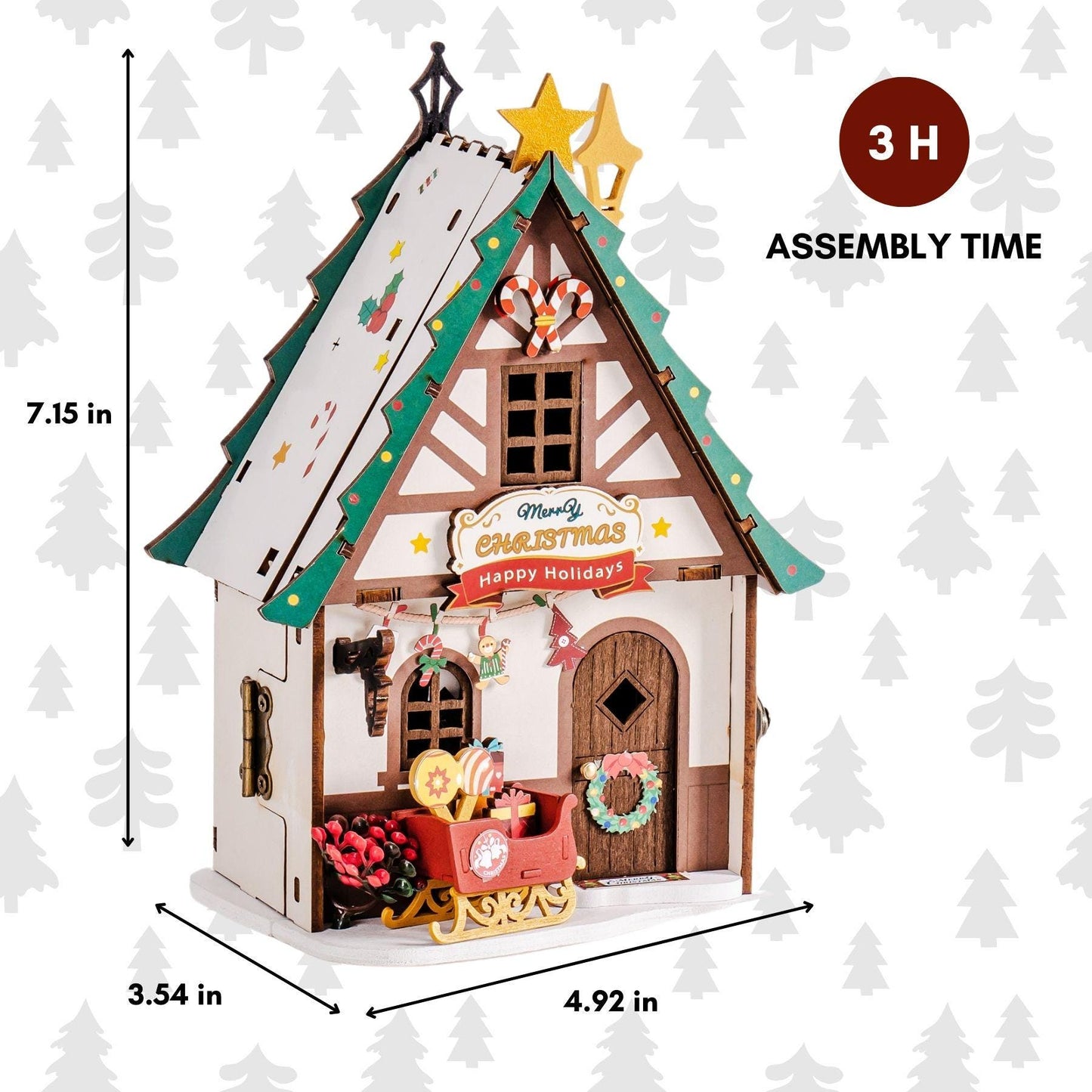 Chrismtas Book nook | Magical christmas | holiday Bookshelf decoration | DIY Wooden Miniature| Perfect gift for christmas.