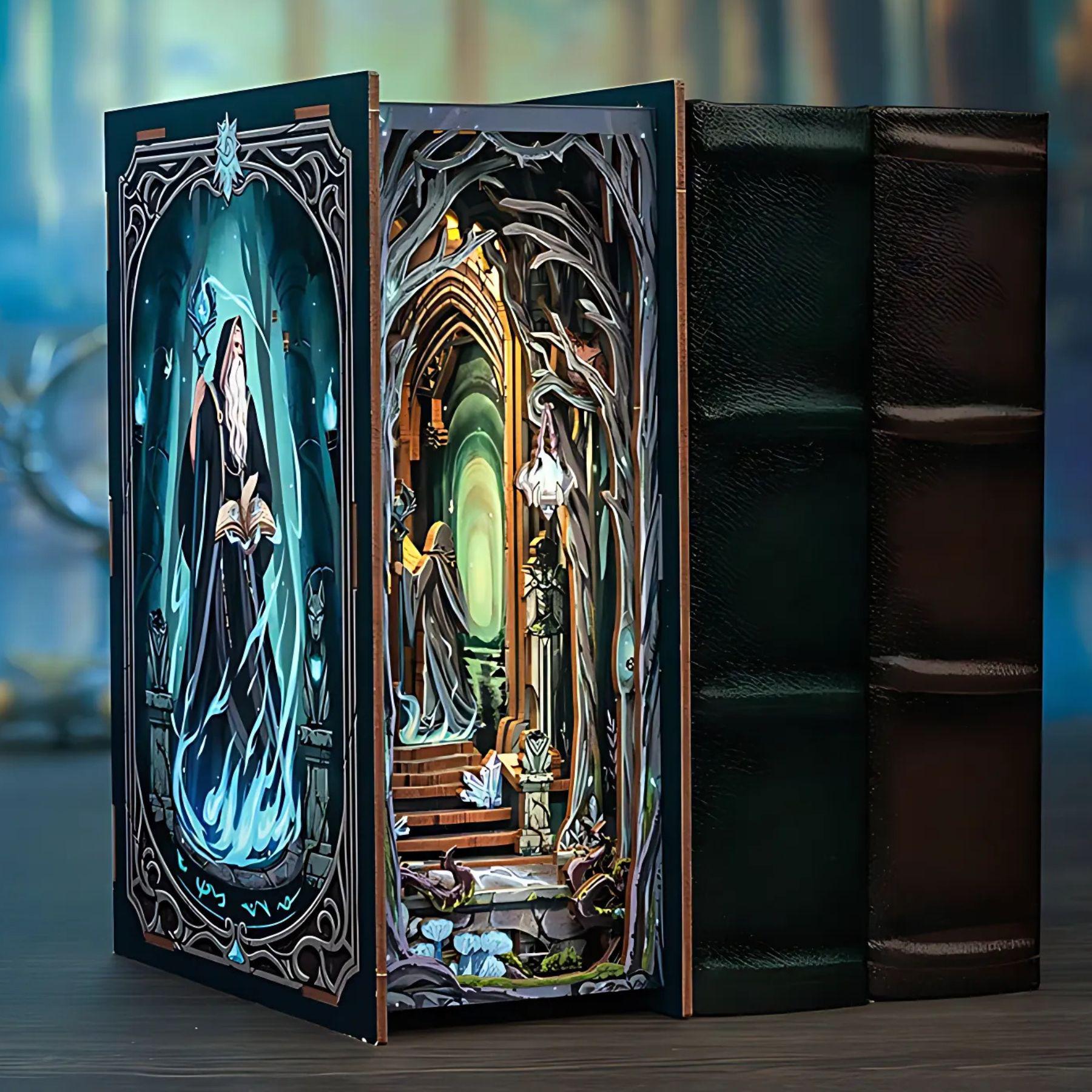 Spooky Wonderland Book Nook: DIY Magical Gate Of Wonderland Bookshelf Decoration