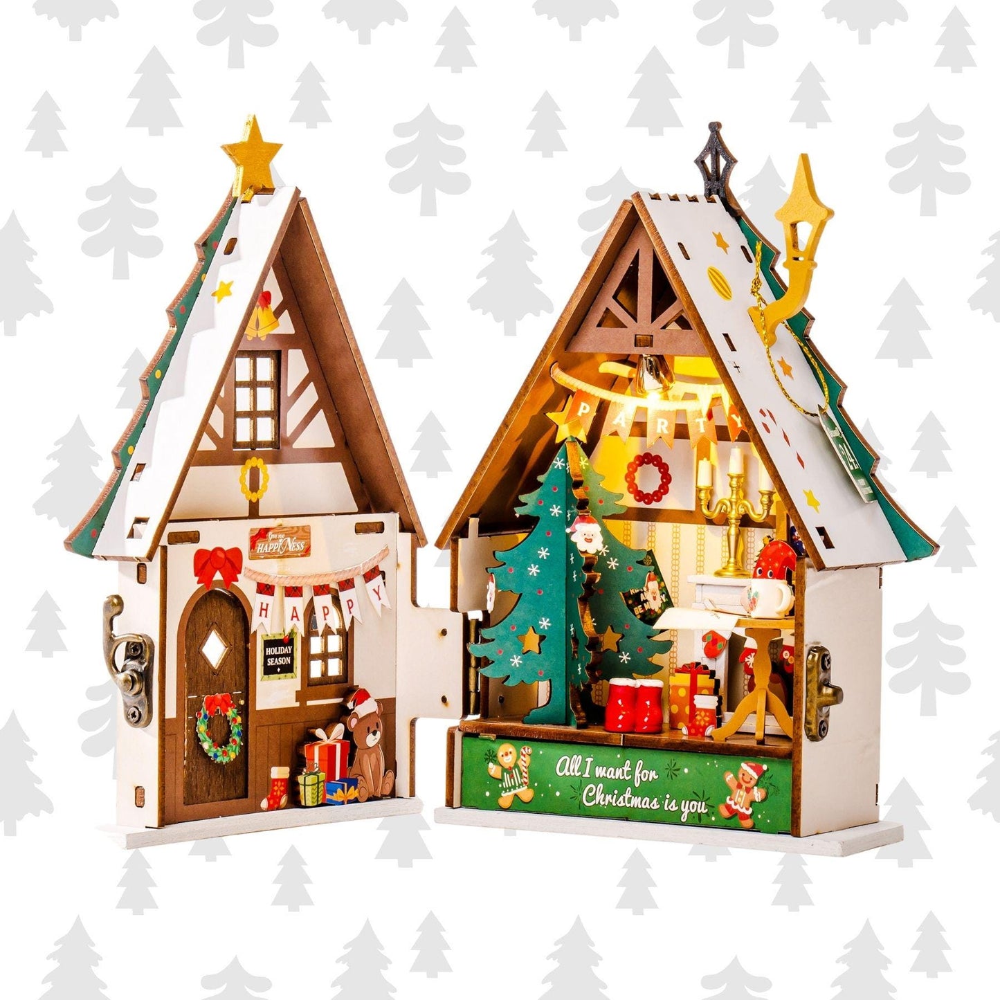 Chrismtas Book nook | Magical christmas | holiday Bookshelf decoration | DIY Wooden Miniature| Perfect gift for christmas.