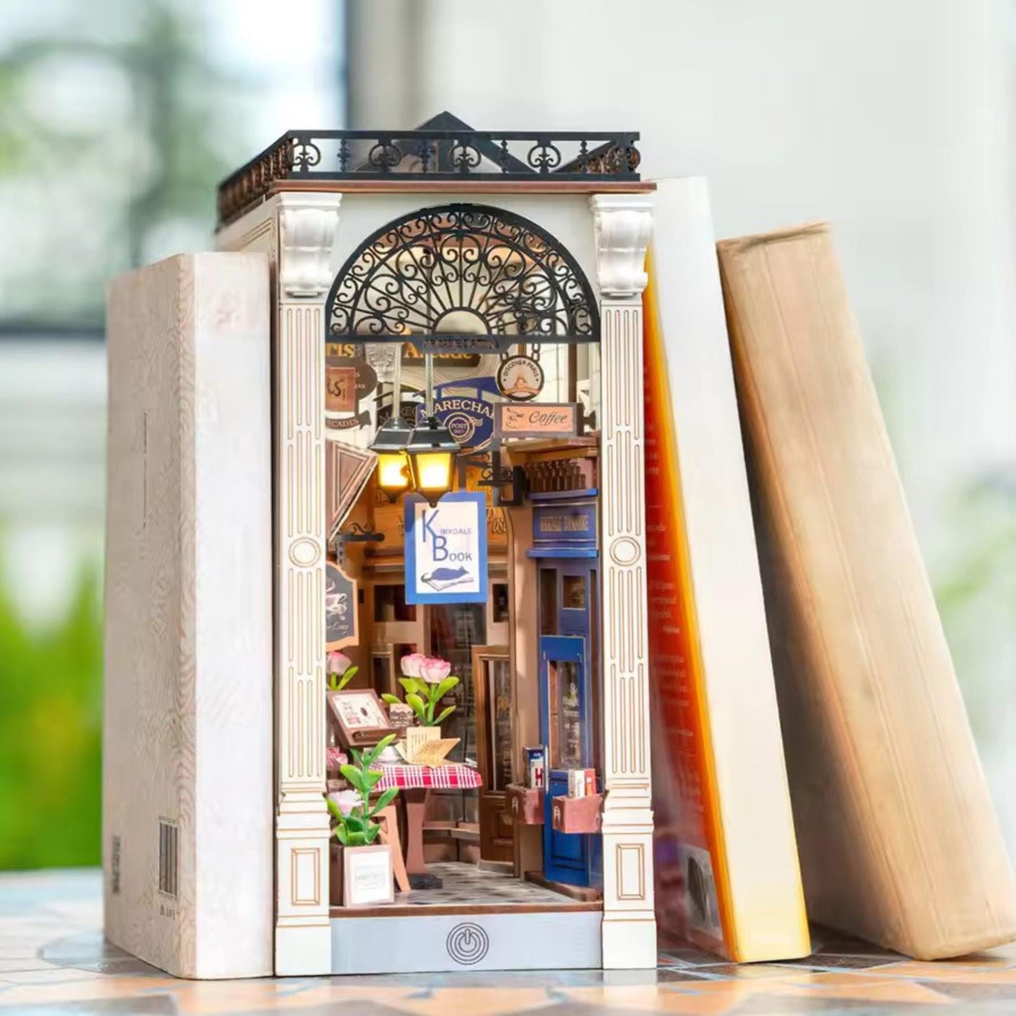 Retro Arcade Dating Book Nook: DIY Miniature Bookshelf Insert