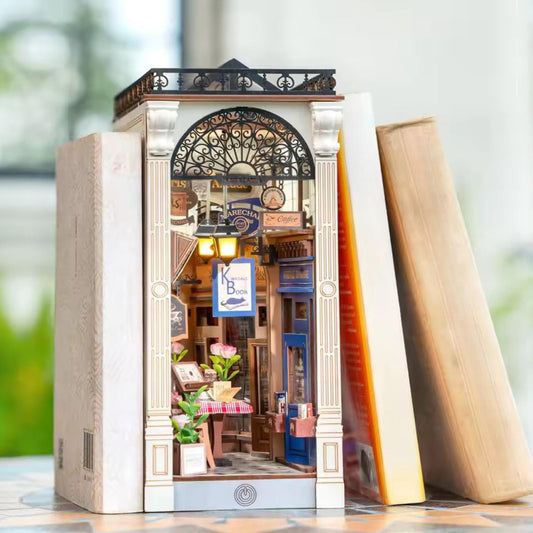 Retro Arcade Dating Book Nook: DIY Miniature Bookshelf Insert