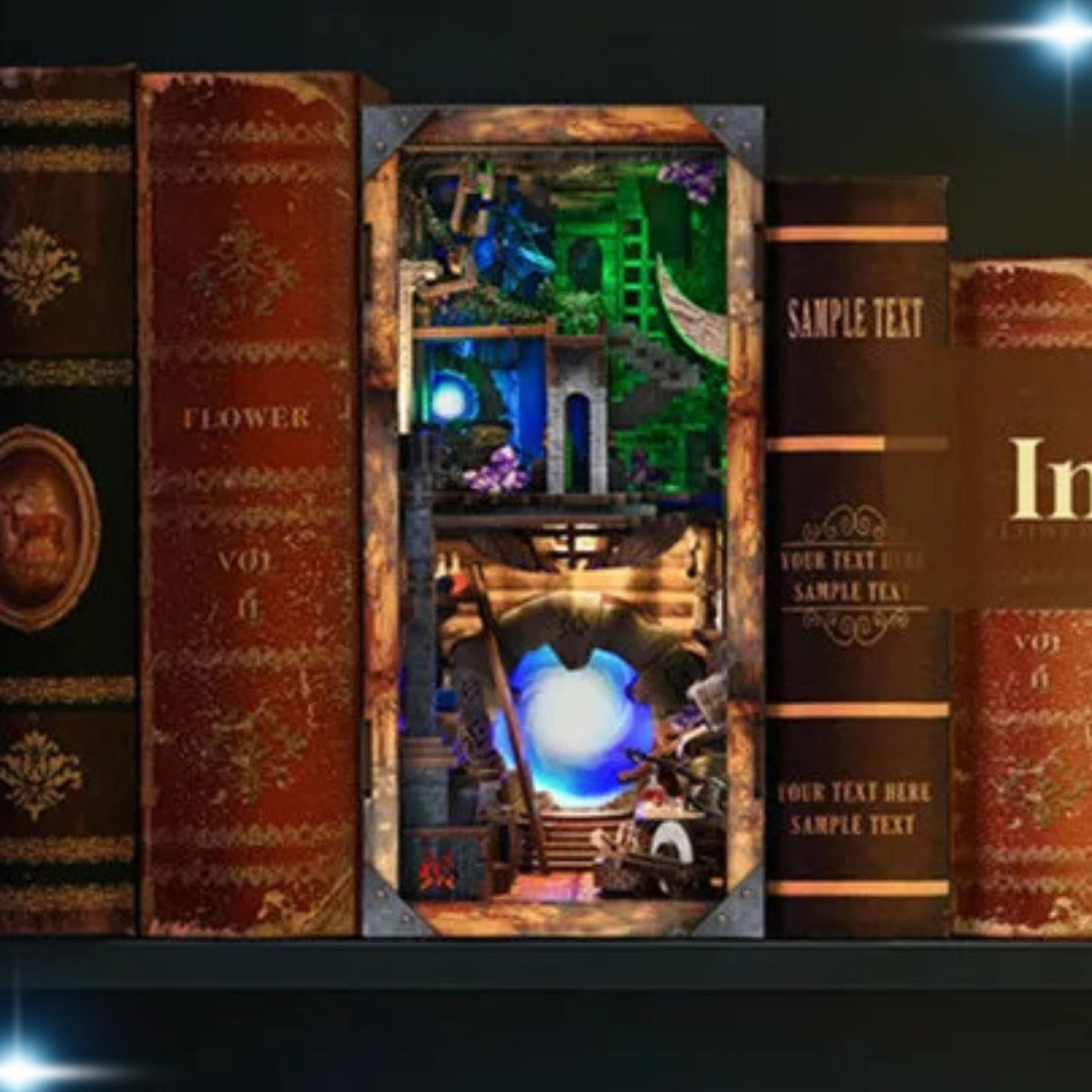 Medieval Fantasy Book Nook: Blade & Magic Realm DIY Wooden Puzzle