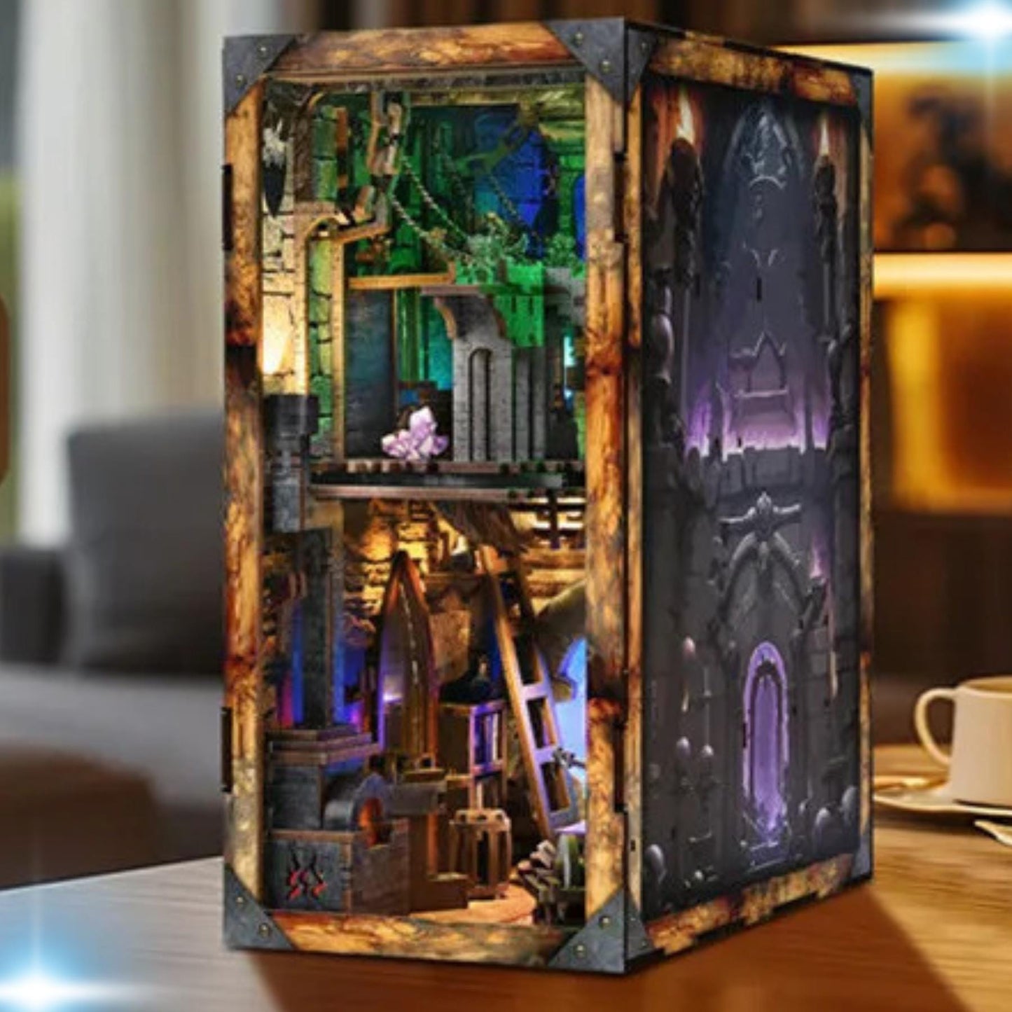 Medieval Fantasy Book Nook: Blade & Magic Realm DIY Wooden Puzzle