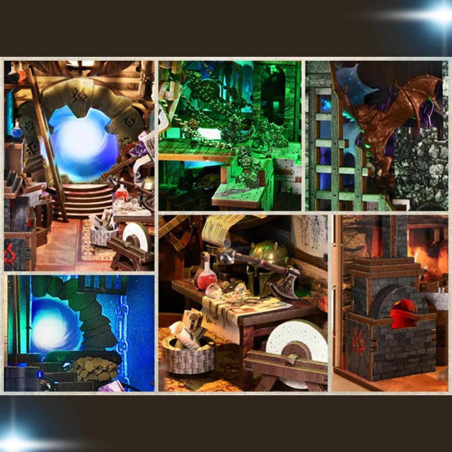 Medieval Fantasy Book Nook: Blade & Magic Realm DIY Wooden Puzzle