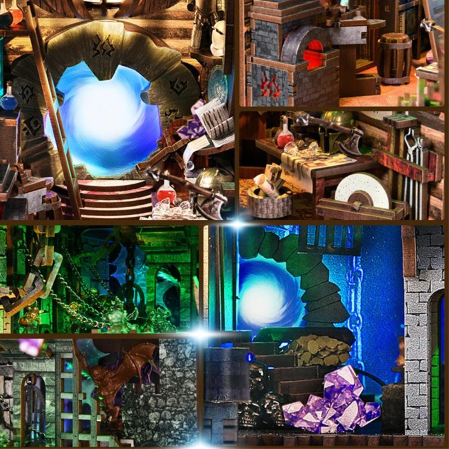 Medieval Fantasy Book Nook: Blade & Magic Realm DIY Wooden Puzzle