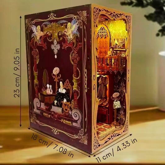 The Duchess’s Secret Wardrobe Book Nook | 3D DIY Fashion Collection Room Bookend | Vintage-Style  Bookshelf Insert