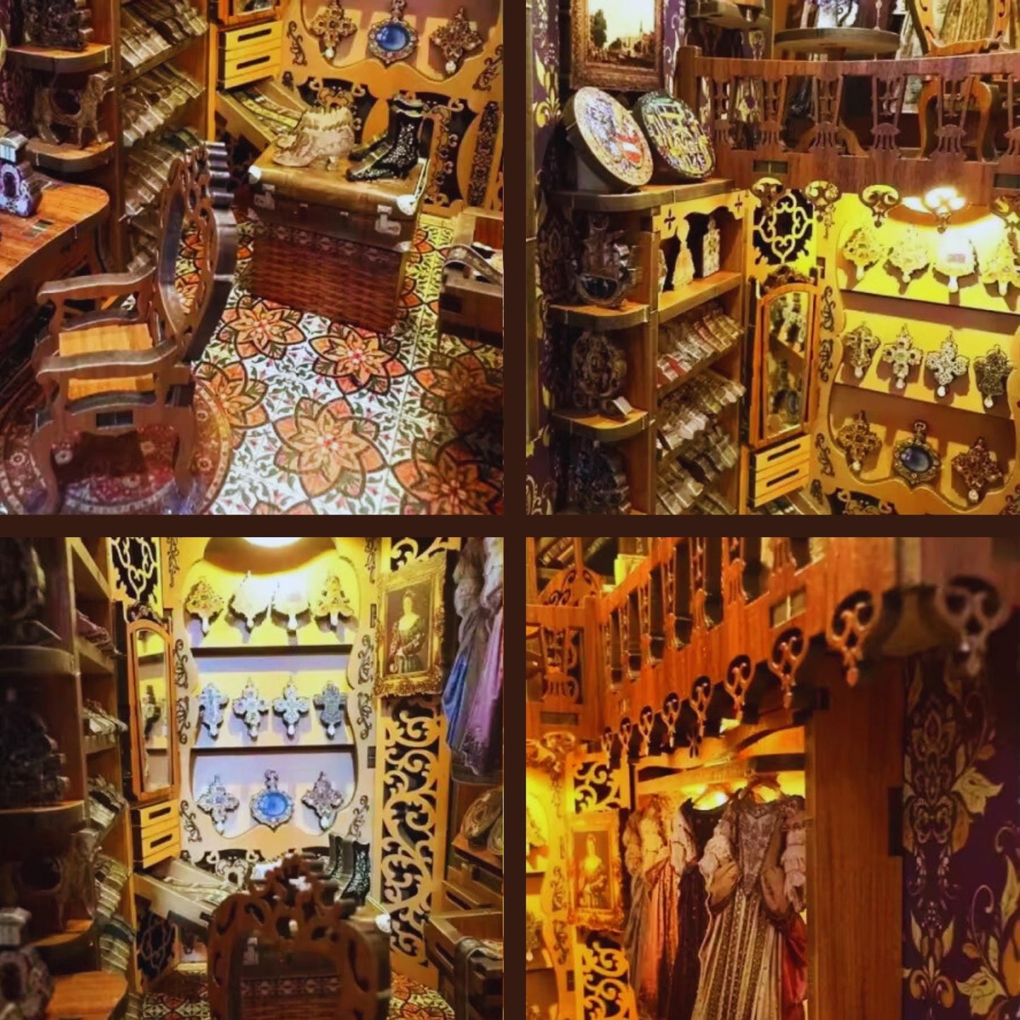 The Duchess’s Secret Wardrobe Book Nook | 3D DIY Fashion Collection Room Bookend | Vintage-Style  Bookshelf Insert