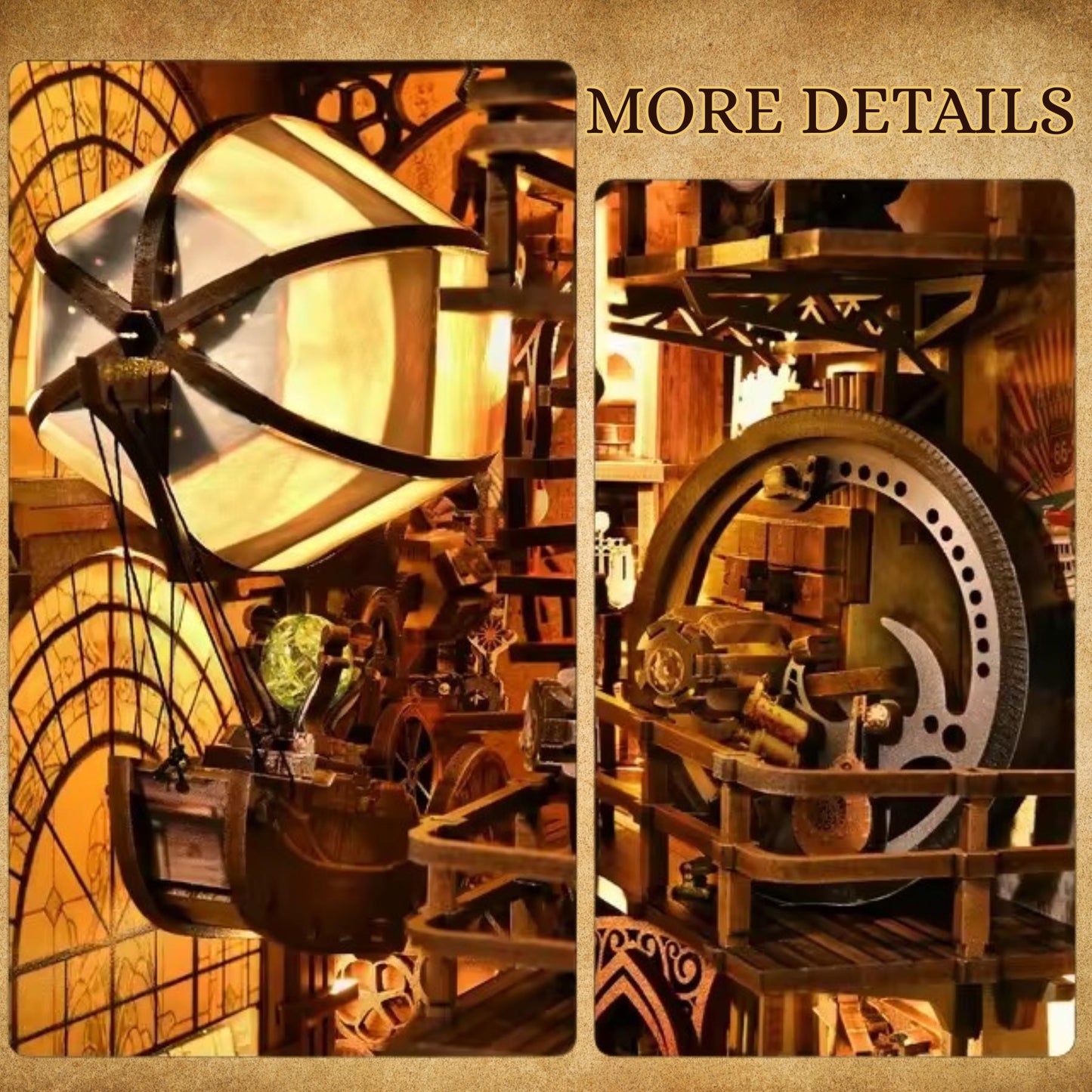 The Secret Workshop Book Nook | Uncle Peter’s Warehouse 3D DIY Book ends | Bookshelf Insert