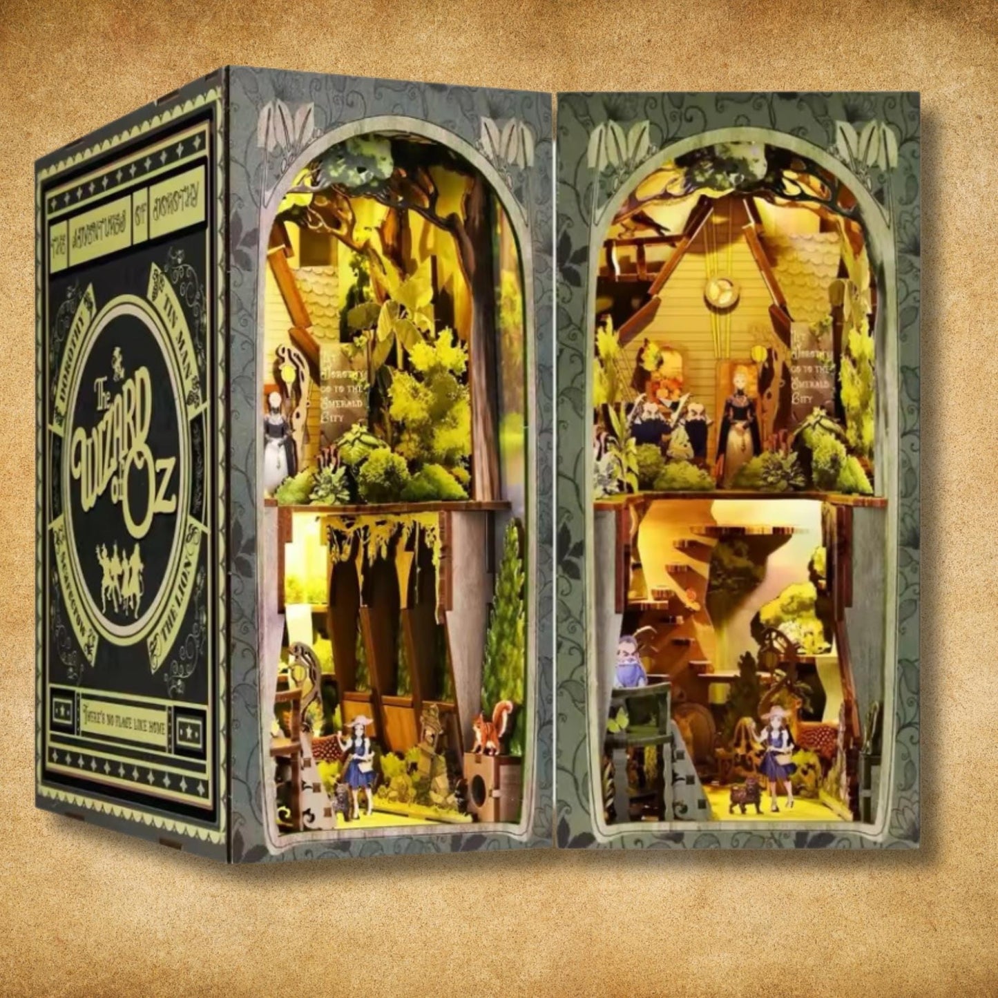The Dreamy Wizard of Oz Book Nook | The Emerald Path 3D DIY Book ends | Bookshelf Insert